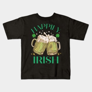 Happily Irish St Patrick's Day Funny Beer Kids T-Shirt